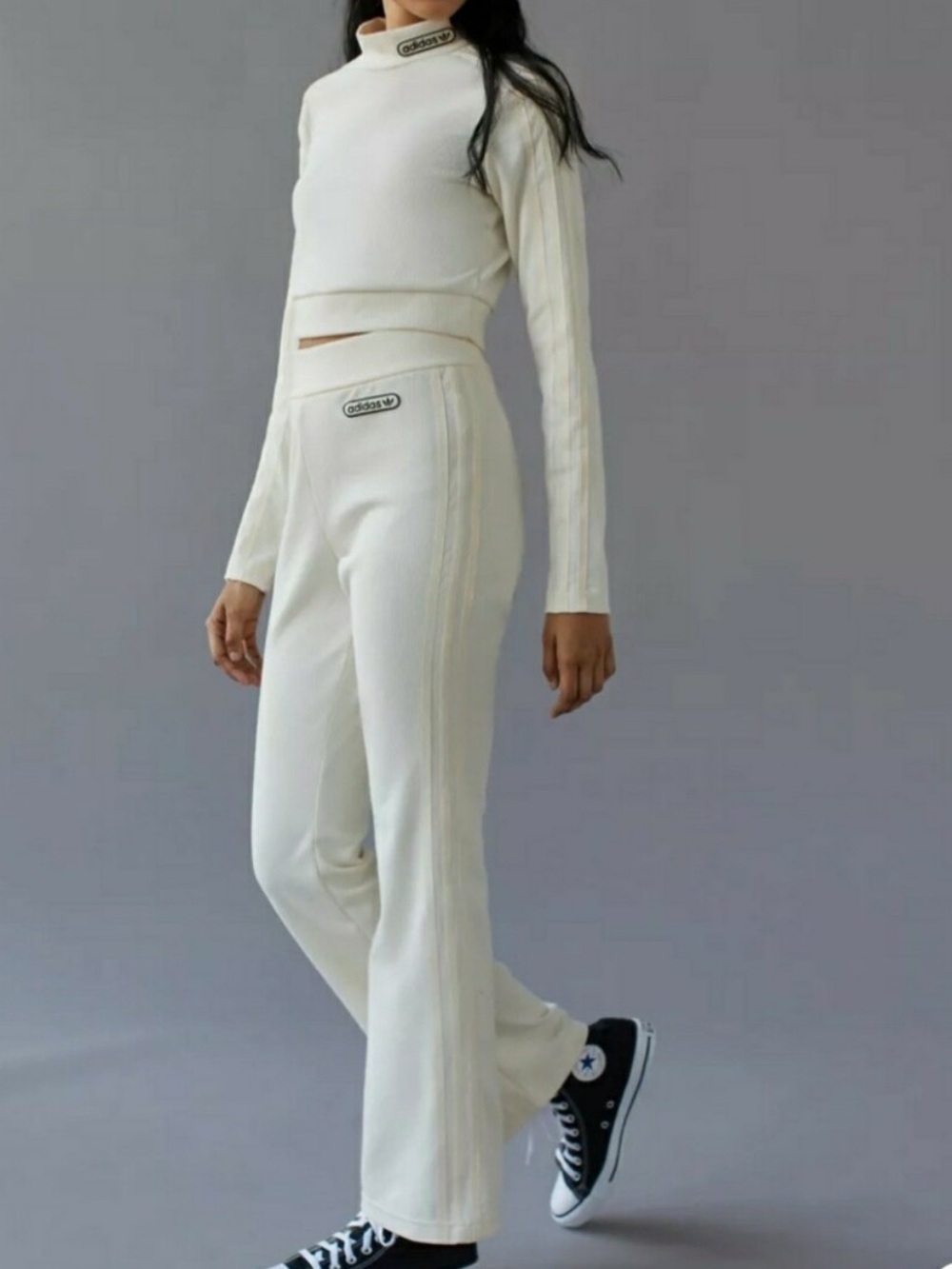 Adidas Retro Luxury Flared Pants White Size Large